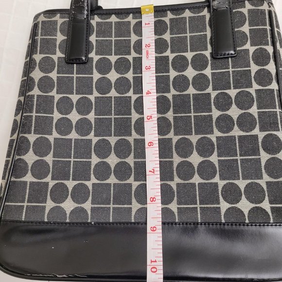 Black and grey patterned satchel. - Picture 8 of 8